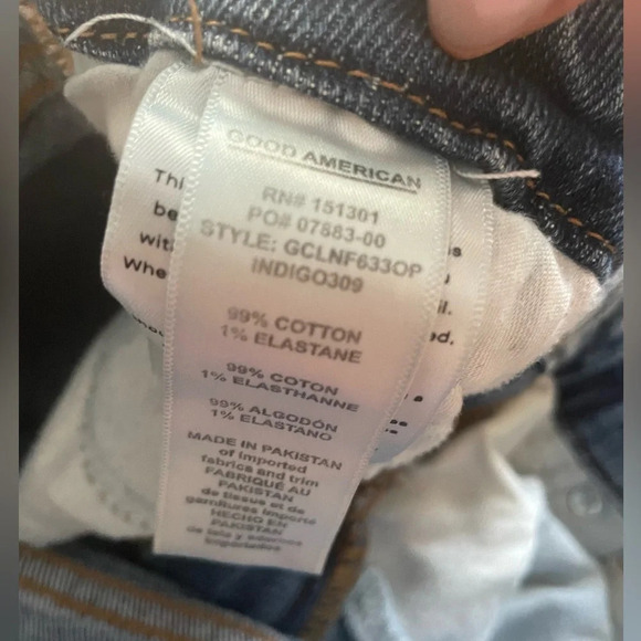 Good American Womens Super Distressed High Rise  Jeans size 6/28 - Medium Wash - Picture 6 of 6